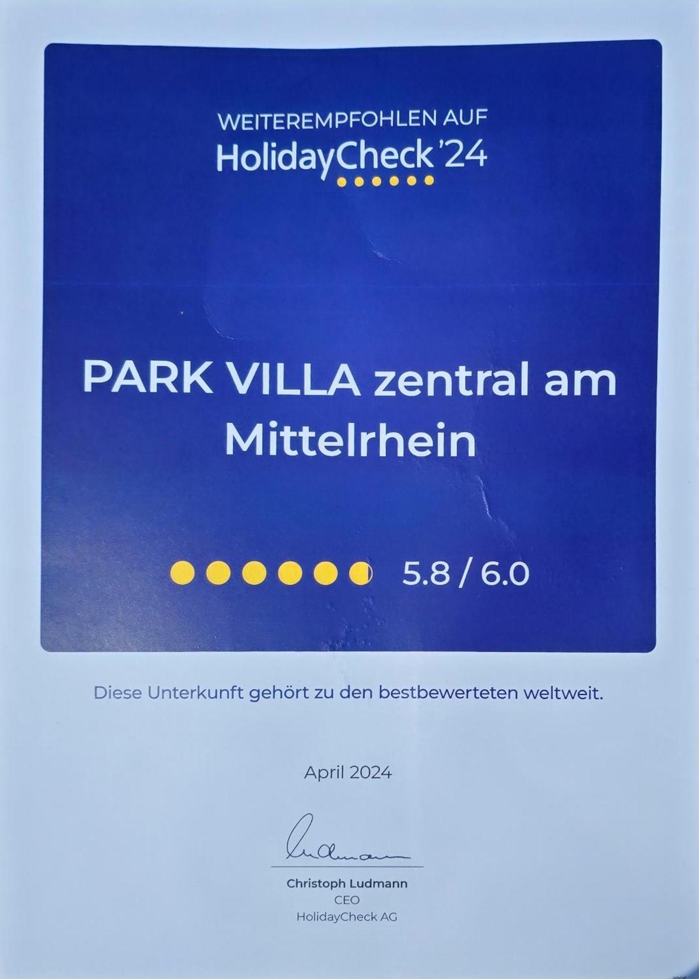 Park Villa Zentral Am Mittelrhein - Zimmer & Apartments Boppard Exterior photo